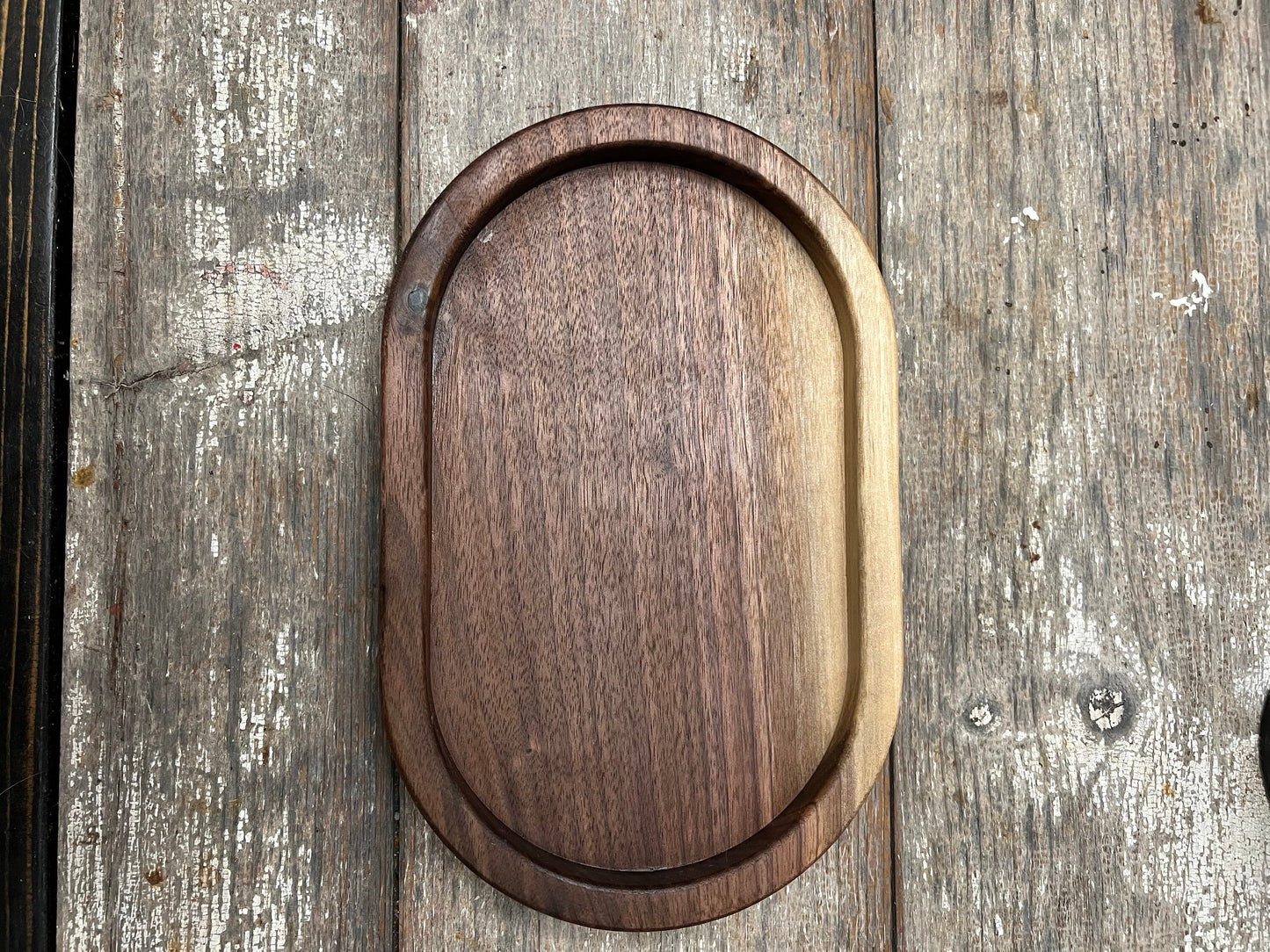 Handcrafted Oval Hardwood Catch-All Tray – Elegant Organizer for Keys, Jewelry, & Essentials – Home Decor - Personalization Available