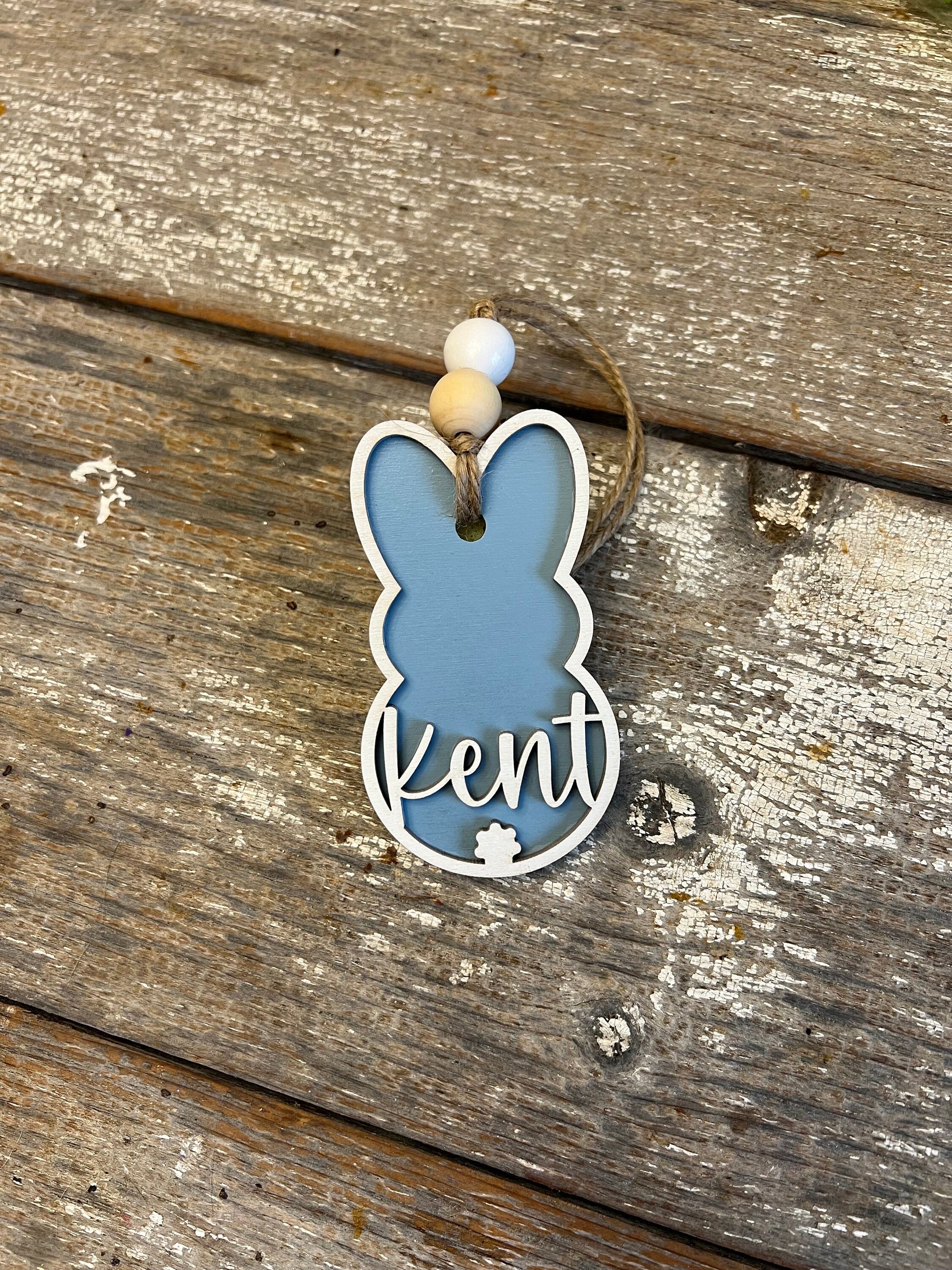 Personalized Laser-Cut Kids' Names Easter Basket Tags - Customizable Bunny-Themed Tags for Eggstra Special Unique Easter Basket Decor