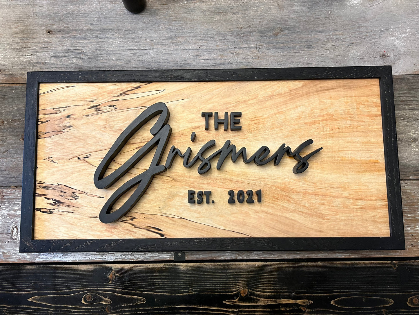 Custom Scroll Saw Family Name Sign | Custom Hardwood Sign | Wedding Sign | Last Name Sign